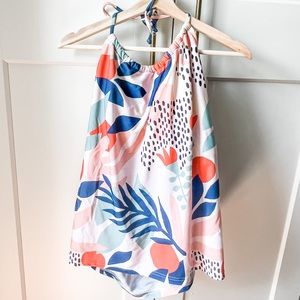 Lime Ricki Halter Style Tankini Top swimsuit